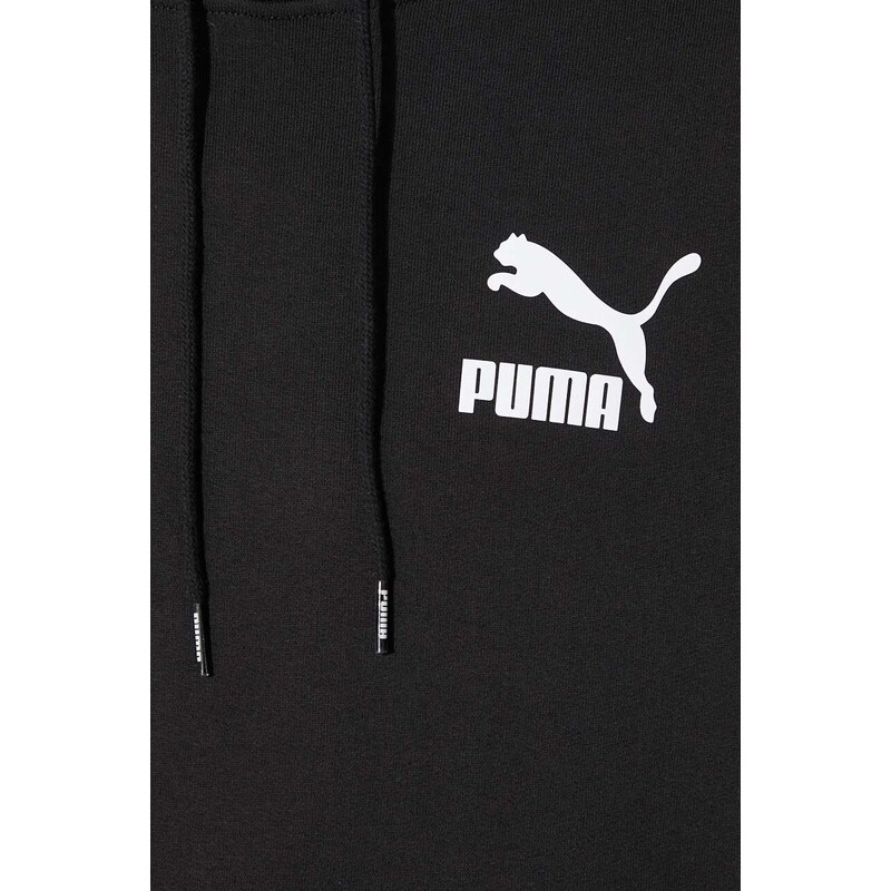 Puma felpa in cotone uomo colore nero con cappuccio