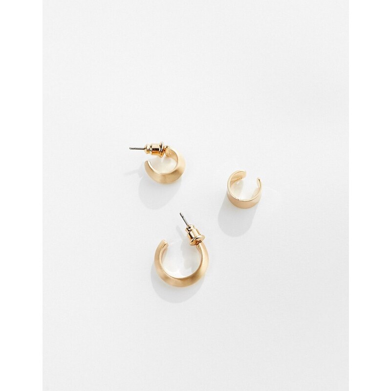 Icon Brand - Tribus - Set di orecchini color oro