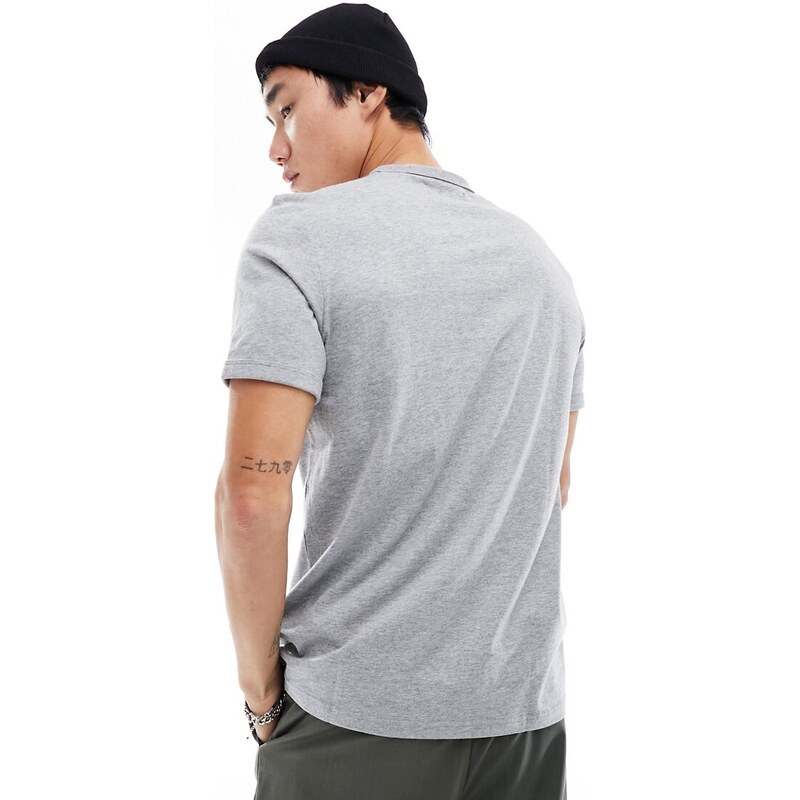 Fred Perry - T-shirt grigia con bordini a contrasto-Grigio