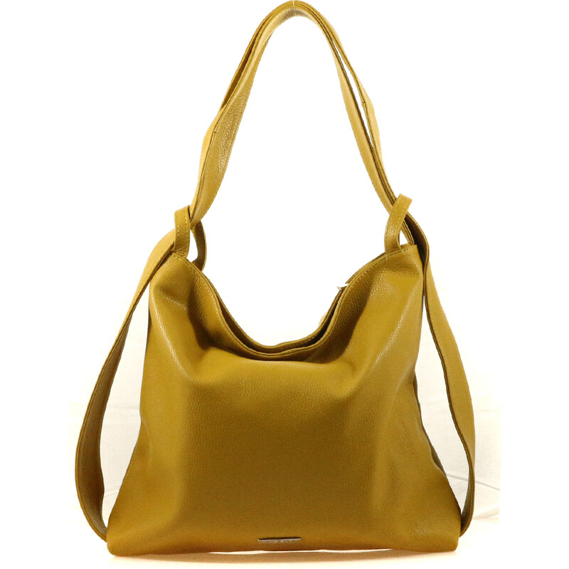 Borsa a spalla trasformabile in zaino Arancio/Marrone
