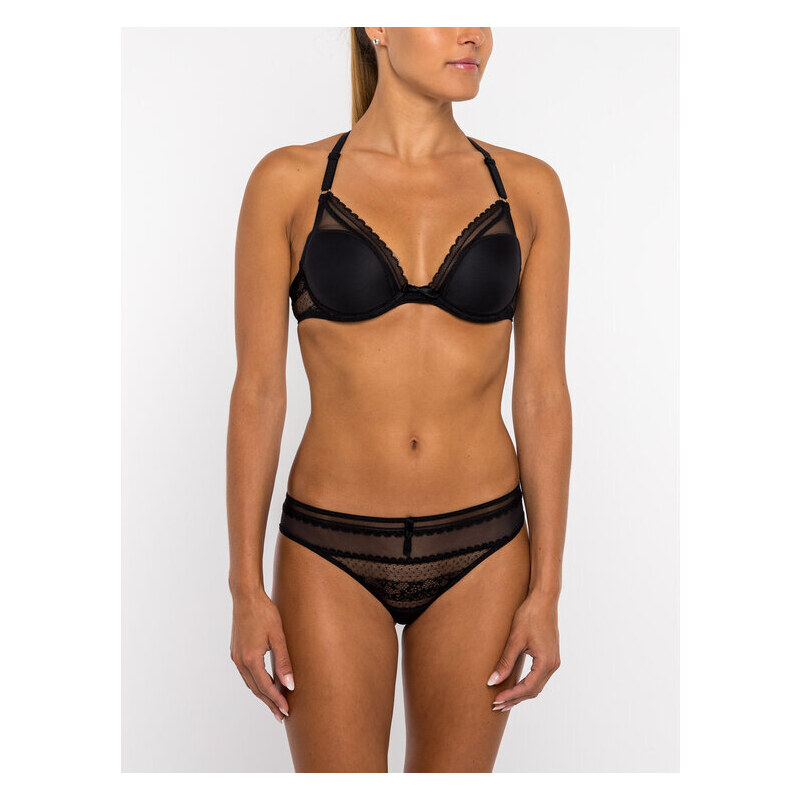 Passionata Reggiseno Brooklyn Plunge Con Scollo Profondo – Pizzo E Tulle Grafico - 5