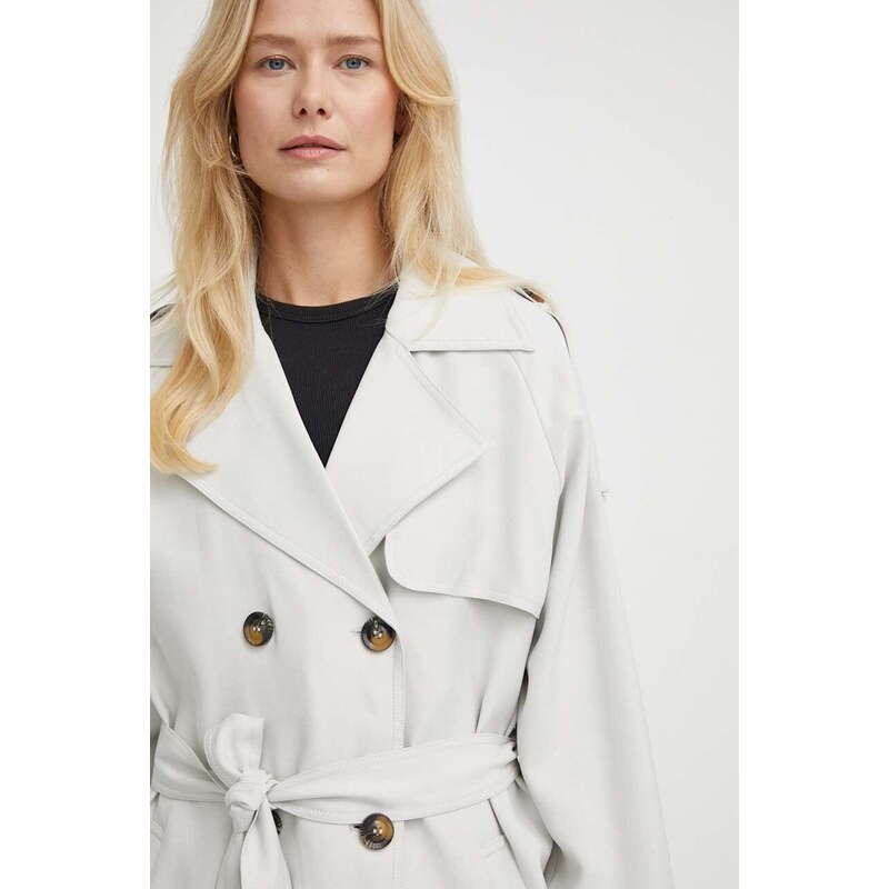 Bruuns Bazaar cappotto donna colore grigio