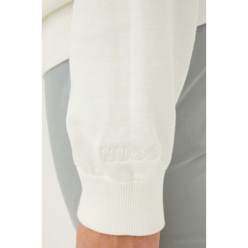 HUGO maglione in cotone colore beige