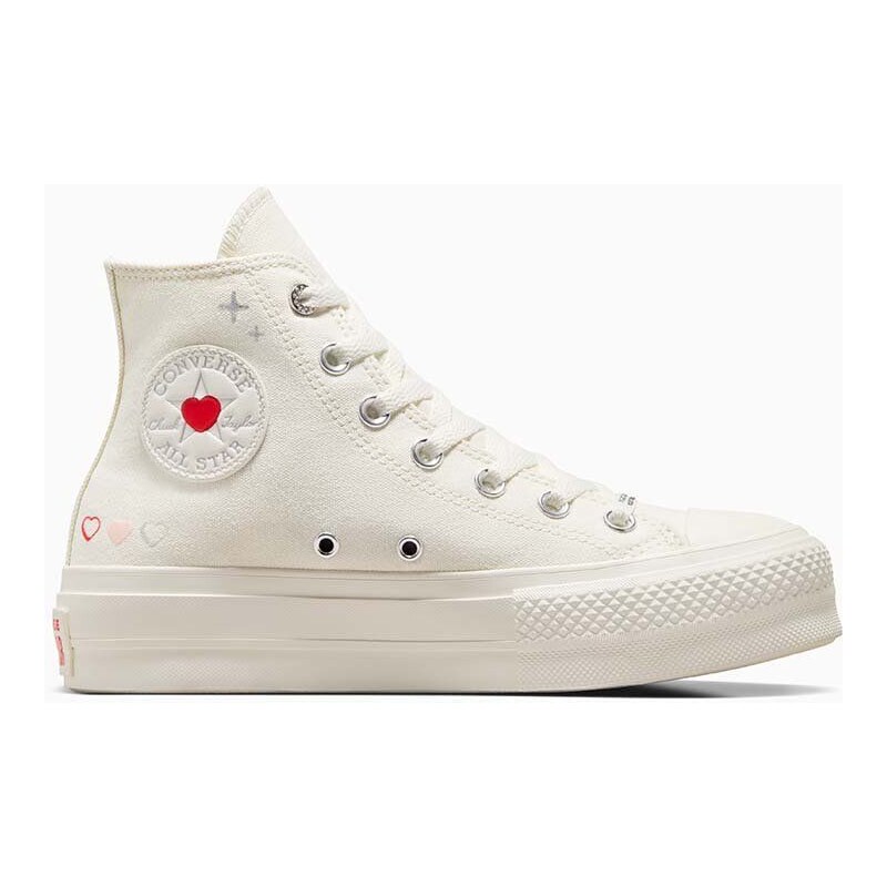 Converse scarpe da ginnastica Chuck Taylor All Star Lift donna colore beige A09114C