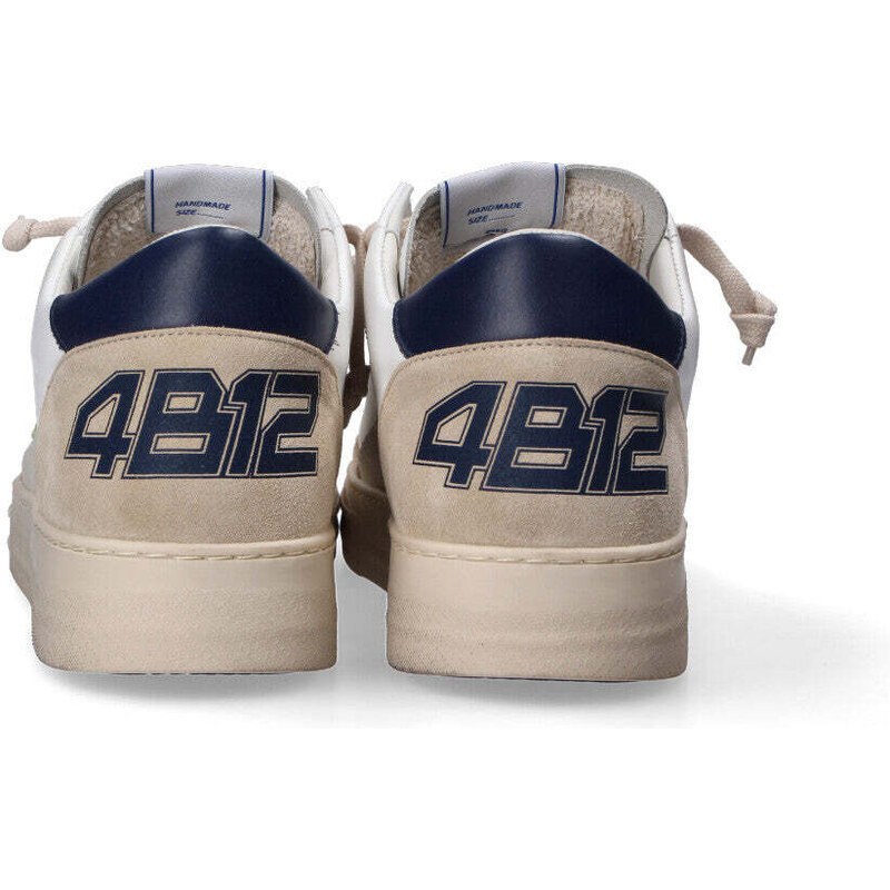 4B12 sneaker Kyle bianco beige blu