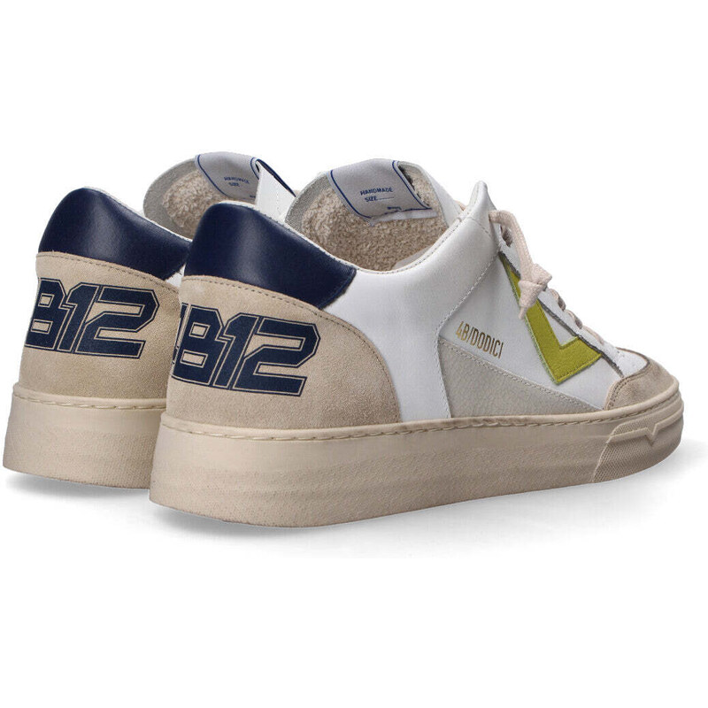 4B12 sneaker Kyle bianco beige blu