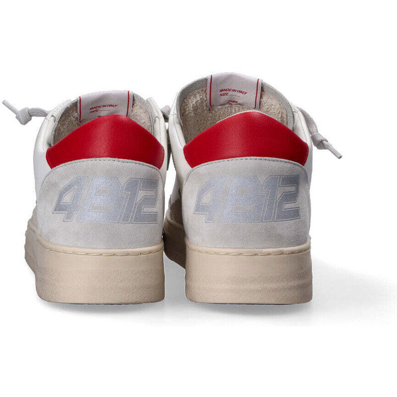 4B12 sneaker Kyle bianco ghiaccio rosso