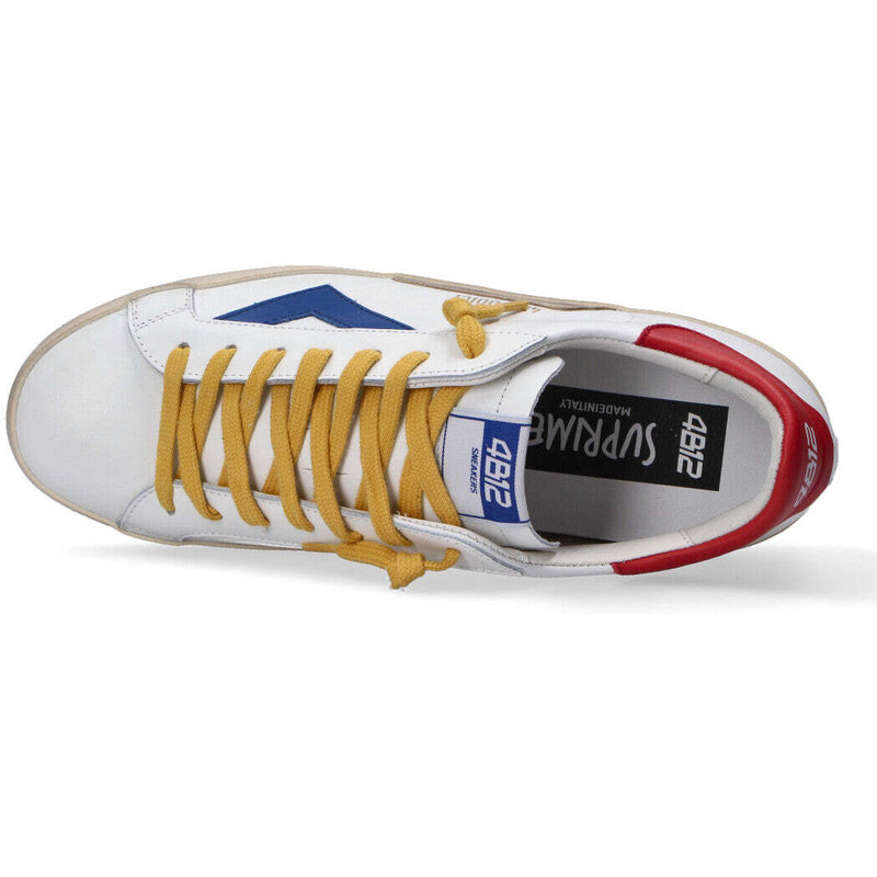 4B12 sneaker Suprime bianco rosso blu