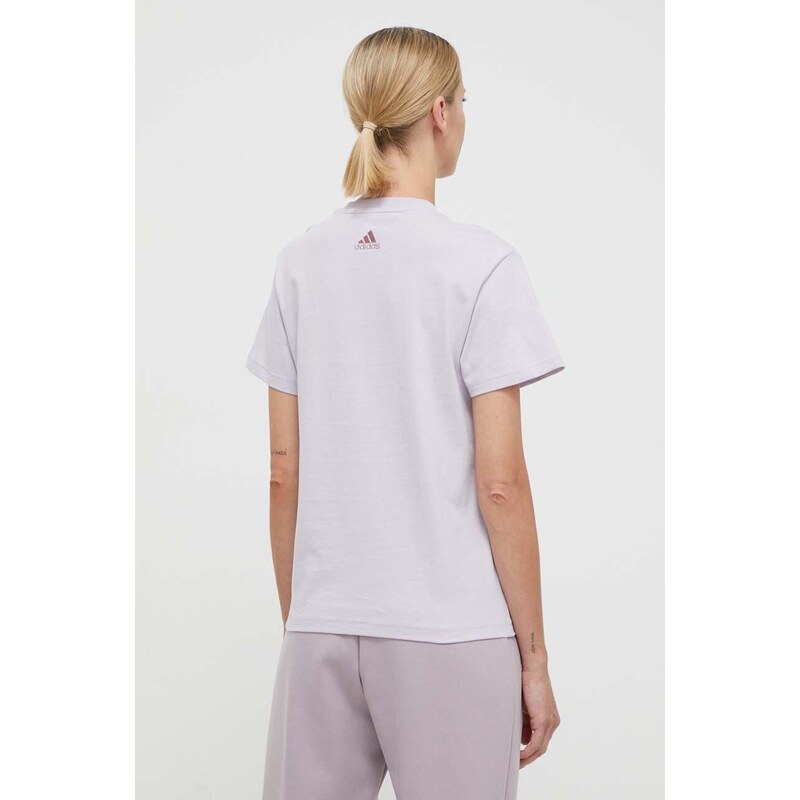 adidas t-shirt in cotone donna colore violetto IT4835