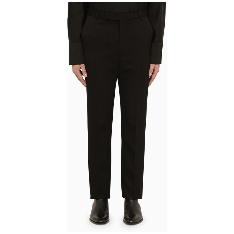Saint Laurent Pantalone nero in lana