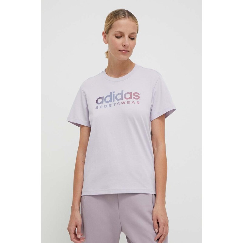 adidas t-shirt in cotone donna colore violetto IT4835