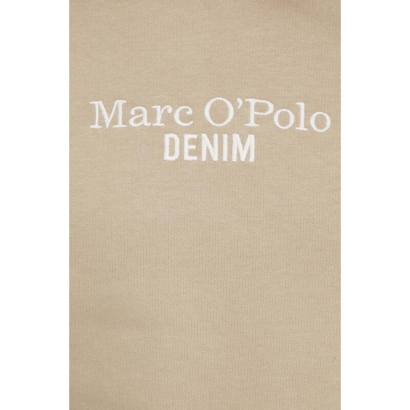 Marc O'Polo felpa in cotone uomo colore beige con cappuccio