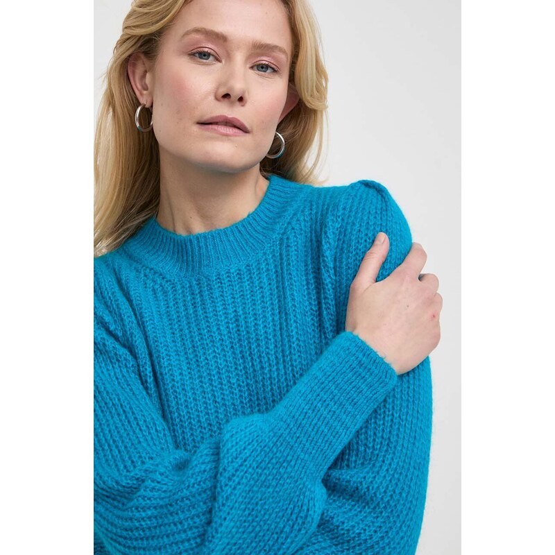 Morgan maglione in misto lana donna colore blu