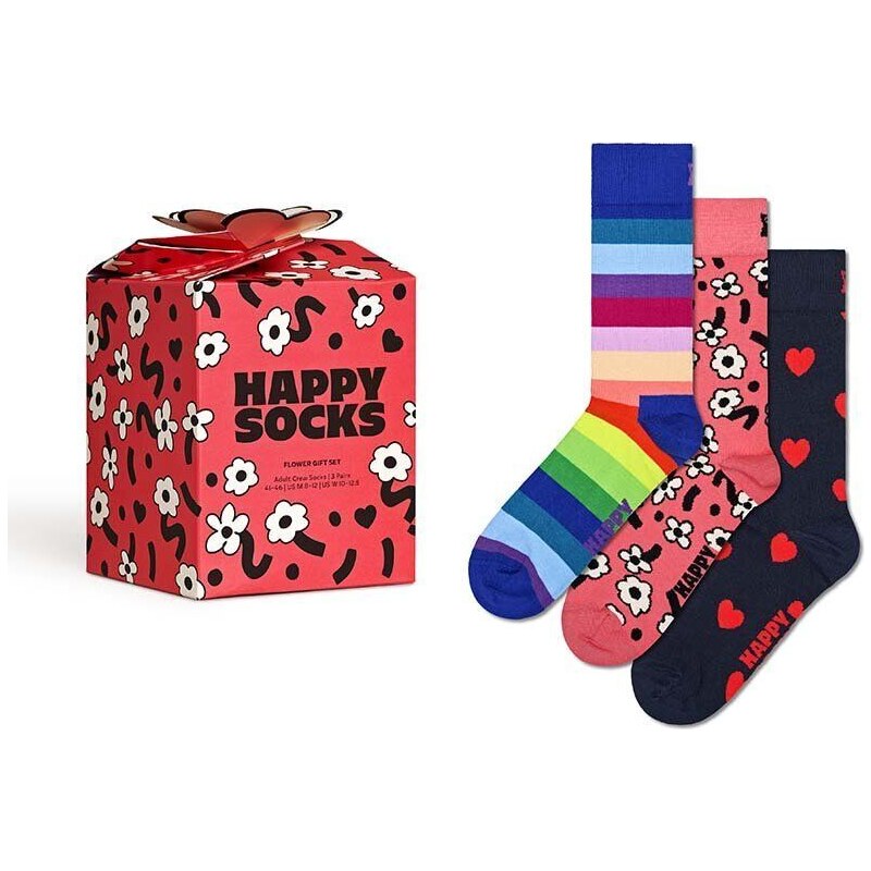 Happy Socks calzini Gift Box Flower Socks pacco da 3