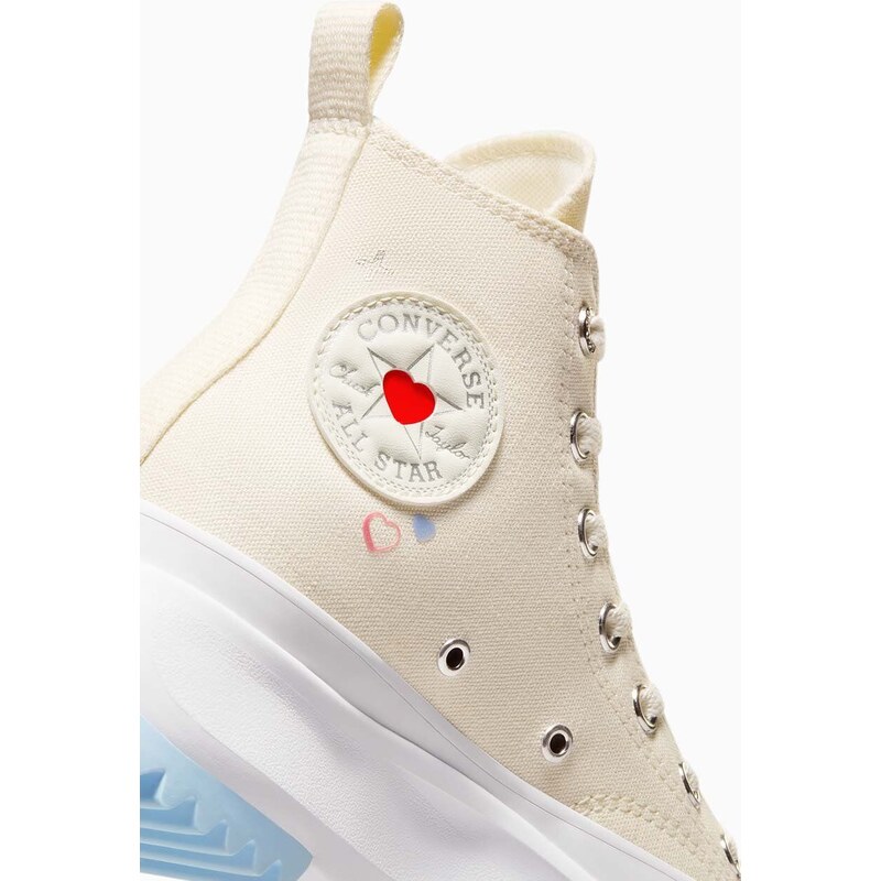 Converse scarpe da ginnastica Run Star Hike Platform Y2K Heart donna colore beige A09214C