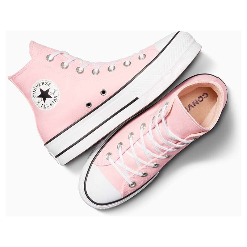 Converse scarpe da ginnastica Chuck Taylor All Star Lift donna colore rosa A06507C