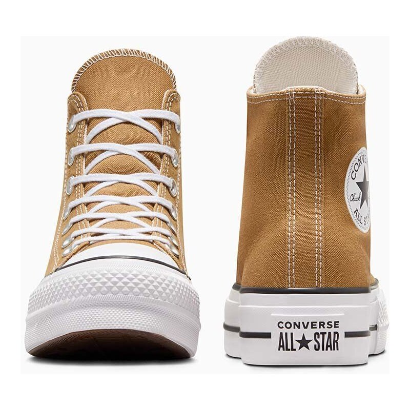 Converse scarpe da ginnastica Chuck Taylor All Star Lift donna colore beige A07210C