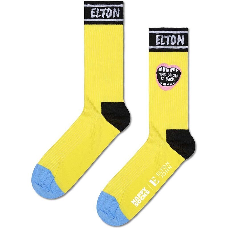 Happy Socks calzini x Elton John The Bitch Is Back colore giallo