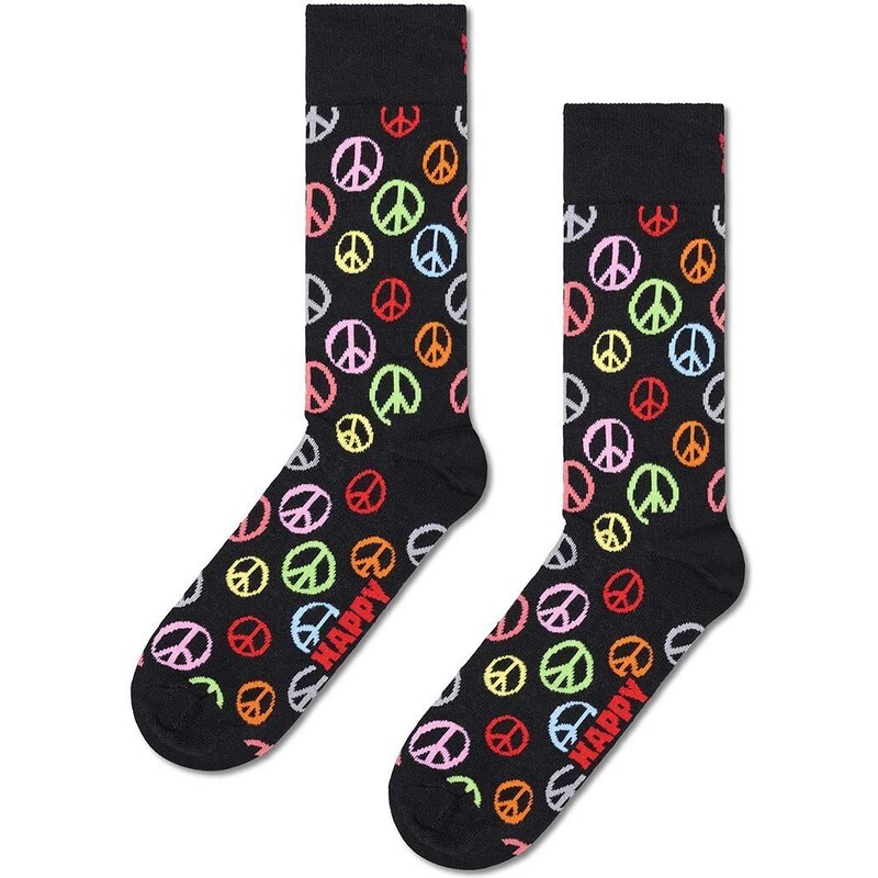 Happy Socks calzini Peace colore nero
