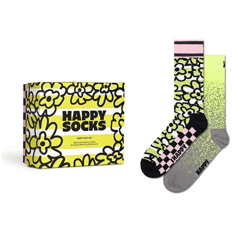 Happy Socks calzini Gift Box Party pacco da 2 colore giallo