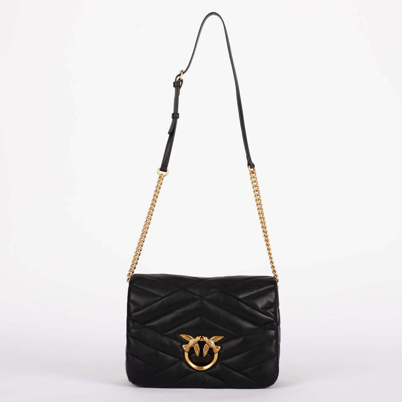 Pinko classic love bag click puff media nera - Stileo.it