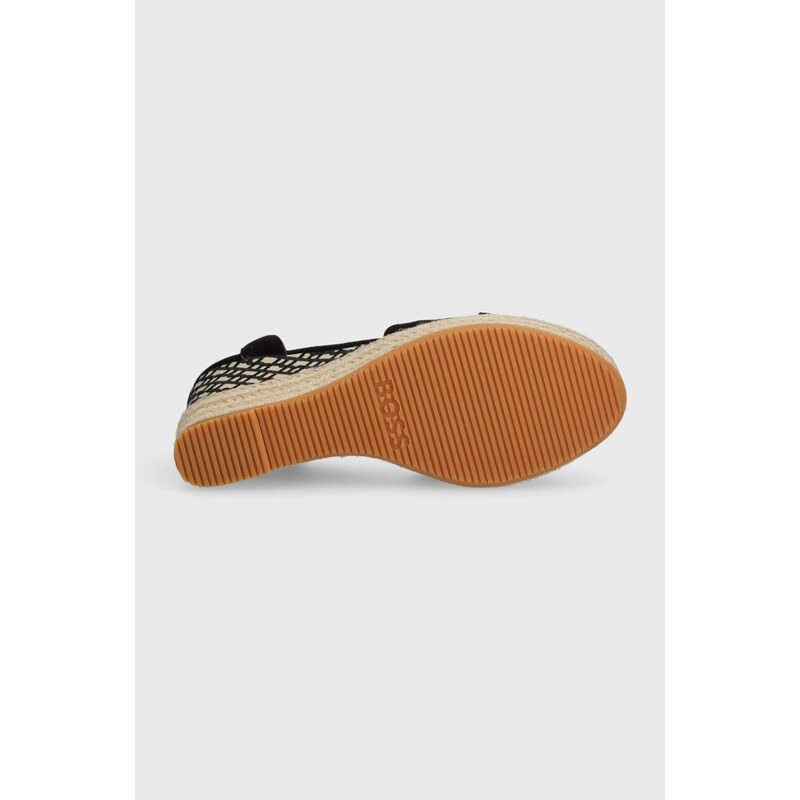 BOSS sandali in camoscio Madeira colore nero 50516698