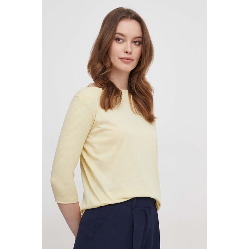 Sisley t-shirt donna colore giallo