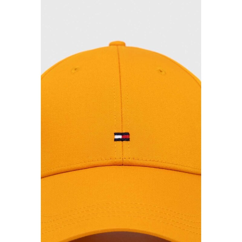 Tommy Hilfiger berretto da baseball in cotone colore arancione