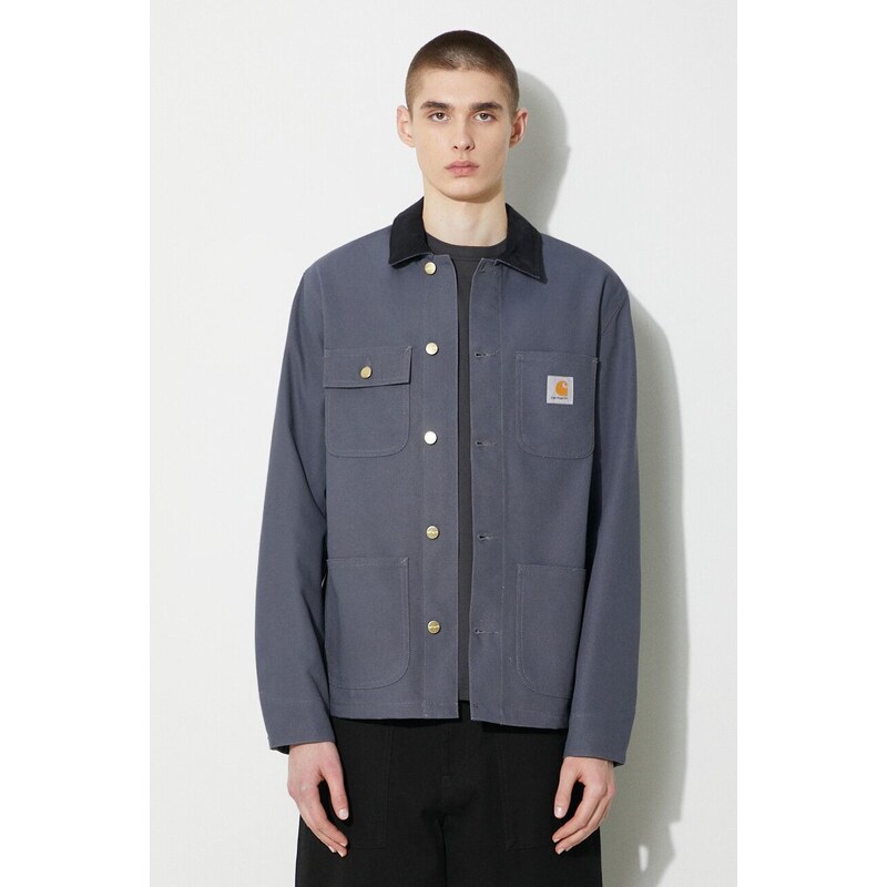 Carhartt WIP giacca di jeans Michigan Coat uomo colore grigio I031519.1YM01