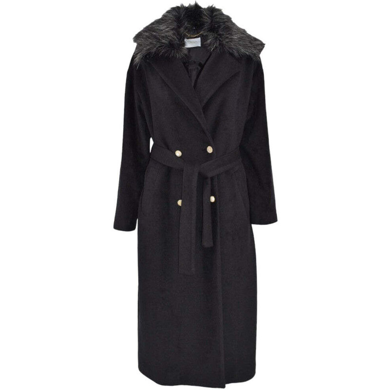 Relish cappotto nero lungo Puthal RCA2305450008