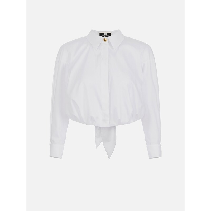 Elisabetta Franchi Camicia Logo All Over EGCA042.0 In Viscosa