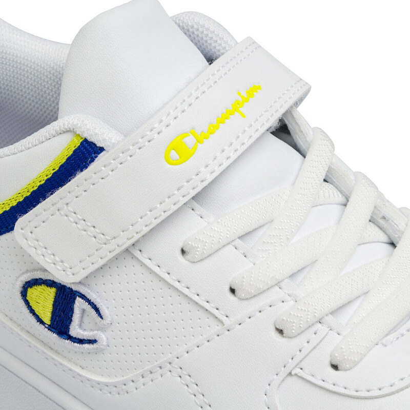 Sneakers bianche da bambino con logo laterale Champion Rebound Low B Ps