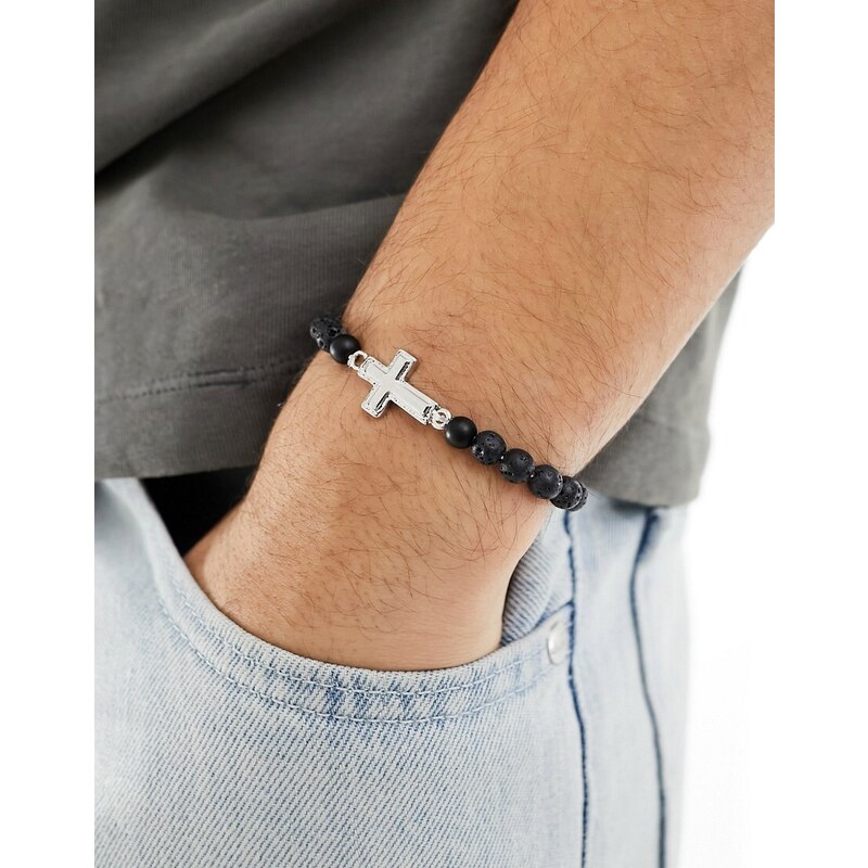 PowerBead Bracciale Elasticizzato In Pietre Preziose Angel Aura, Cristallo Di Rocca Vaporizzato Oro E Platino, Per Yoga E Benessere, Regalo Donna