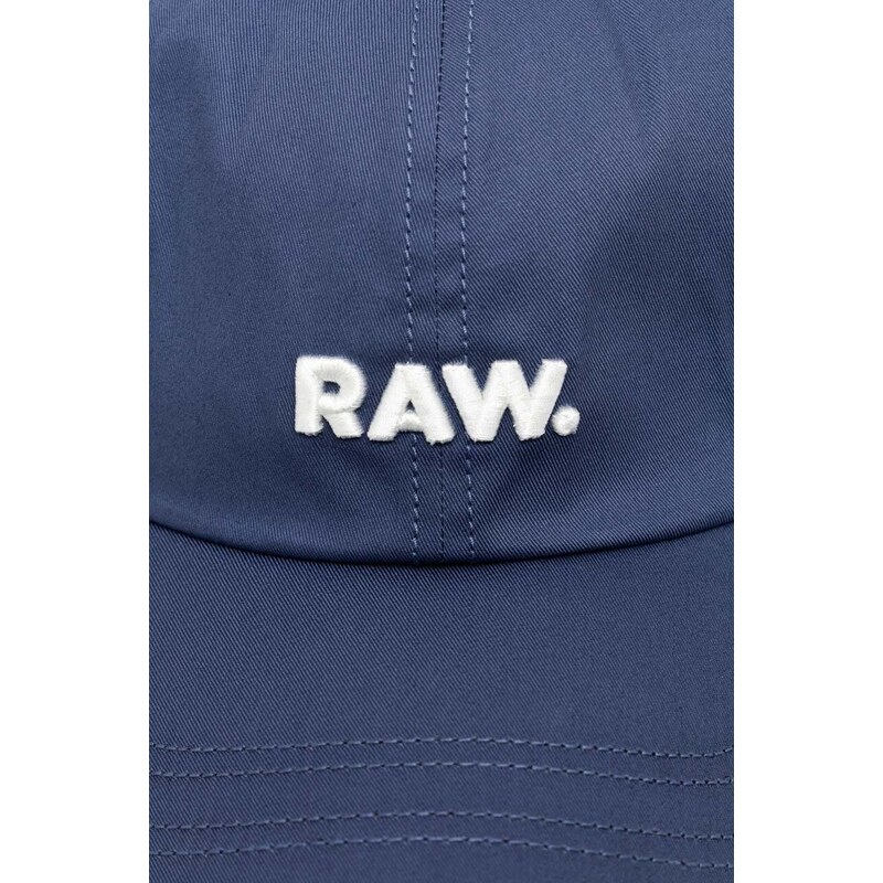 G-Star Raw berretto da baseball in cotone colore blu con applicazione