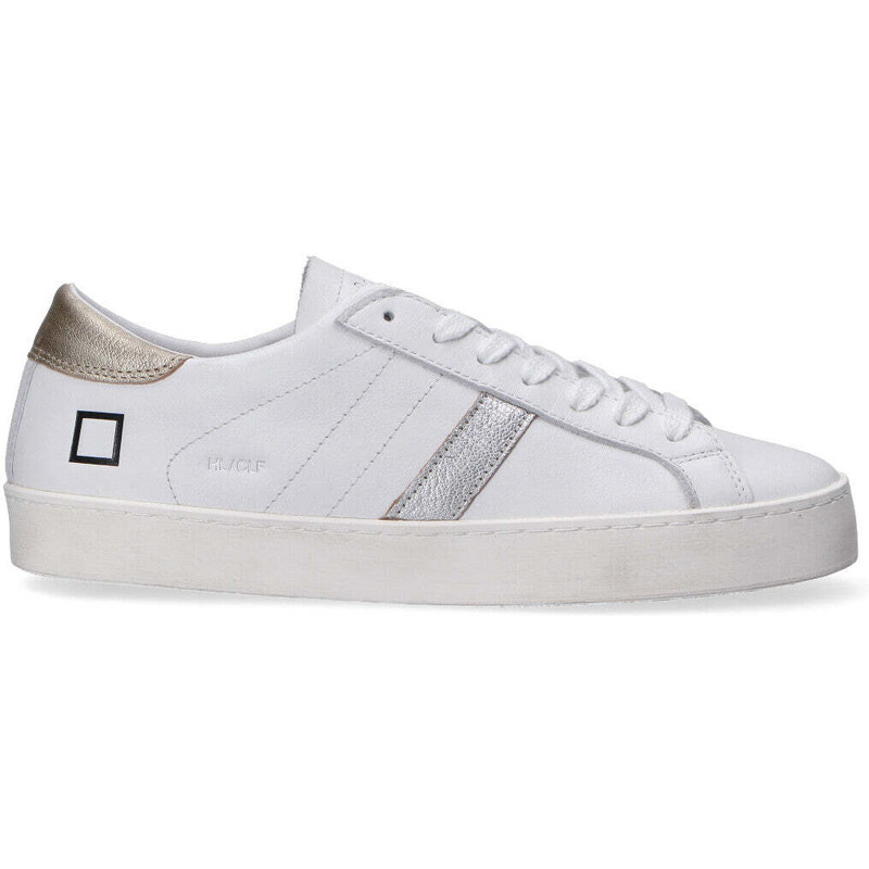 D.A.T.E. sneaker Hill Low calf white platinum
