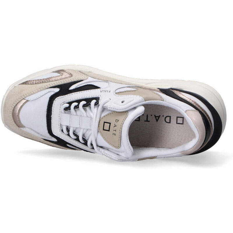 D.A.T.E. sneaker Fuga nylon white black