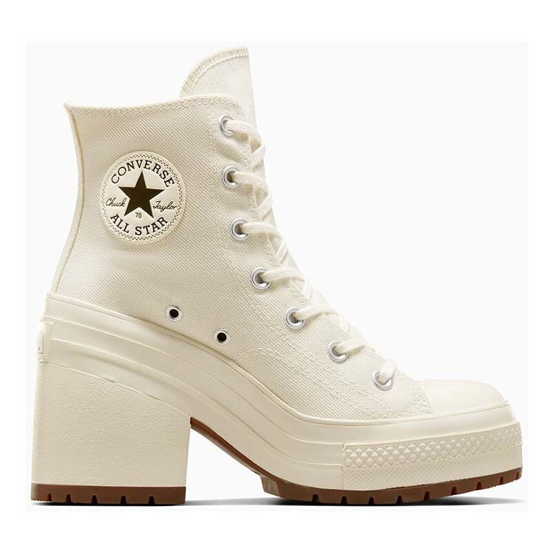 Converse scarpe da ginnastica Chuck 70 De Luxe Heel donna colore bianco A05348C
