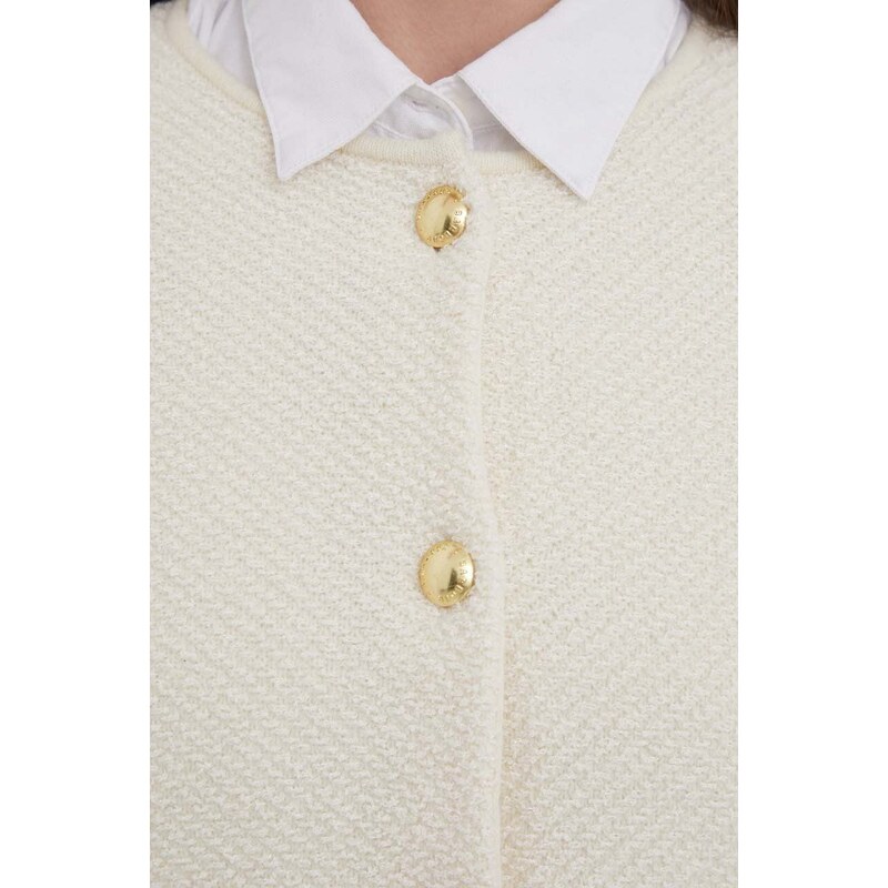 Barbour cardigan in lana colore beige