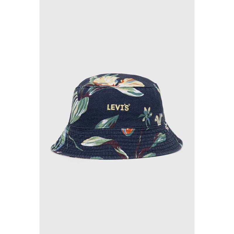 Levi's berretto in cotone colore blu navy