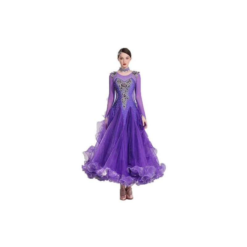 Abito Da Principessa Maniche Lunghe In Pizzo E Tulle - Bianco Con Fiori Rosa - Bambina 2-14 Anni