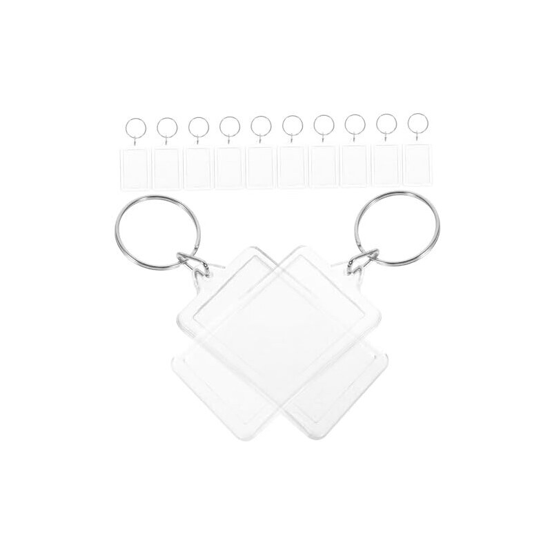 Portachiavi In Acrilico 128 Pezzi - Con Anelli E Nappe Per Fai Da Te - Foto 5