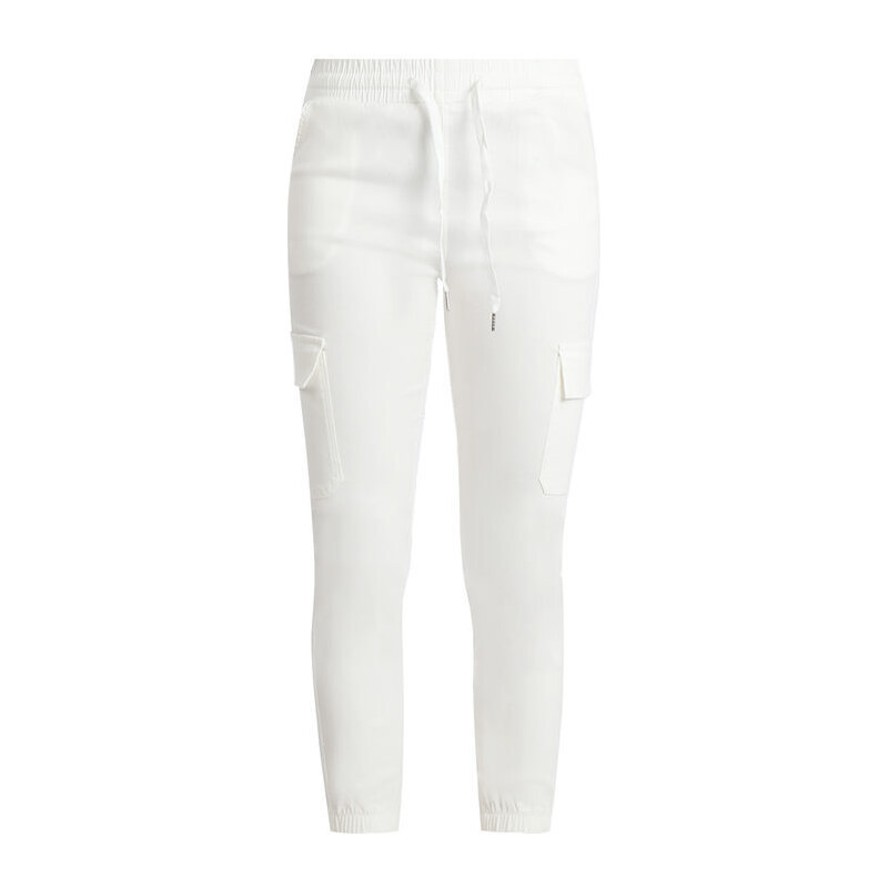 Solada Pantaloni Cargo Da Donna Con Tasconi e Polsini Casual Bianco Taglia S