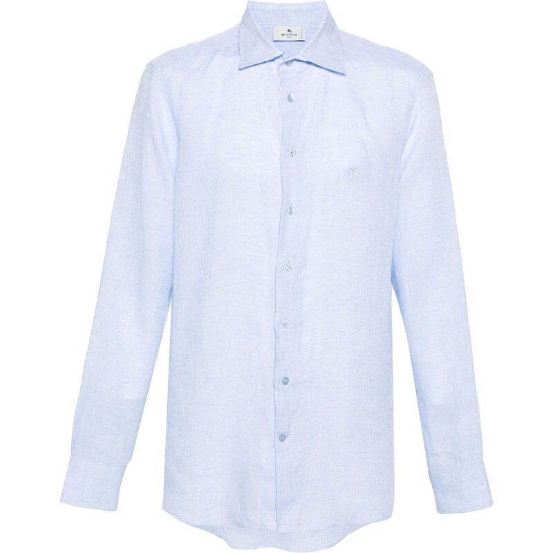 Etro Camicia blu in lino