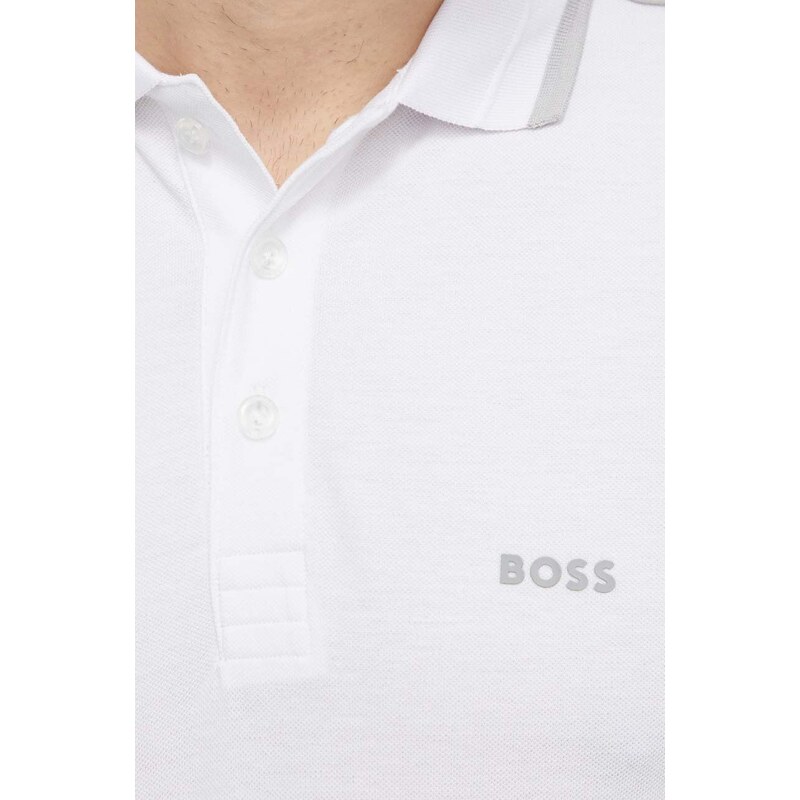 Boss Green polo in cotone colore bianco
