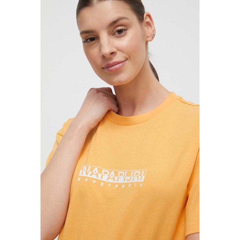 Napapijri t-shirt in cotone donna colore giallo