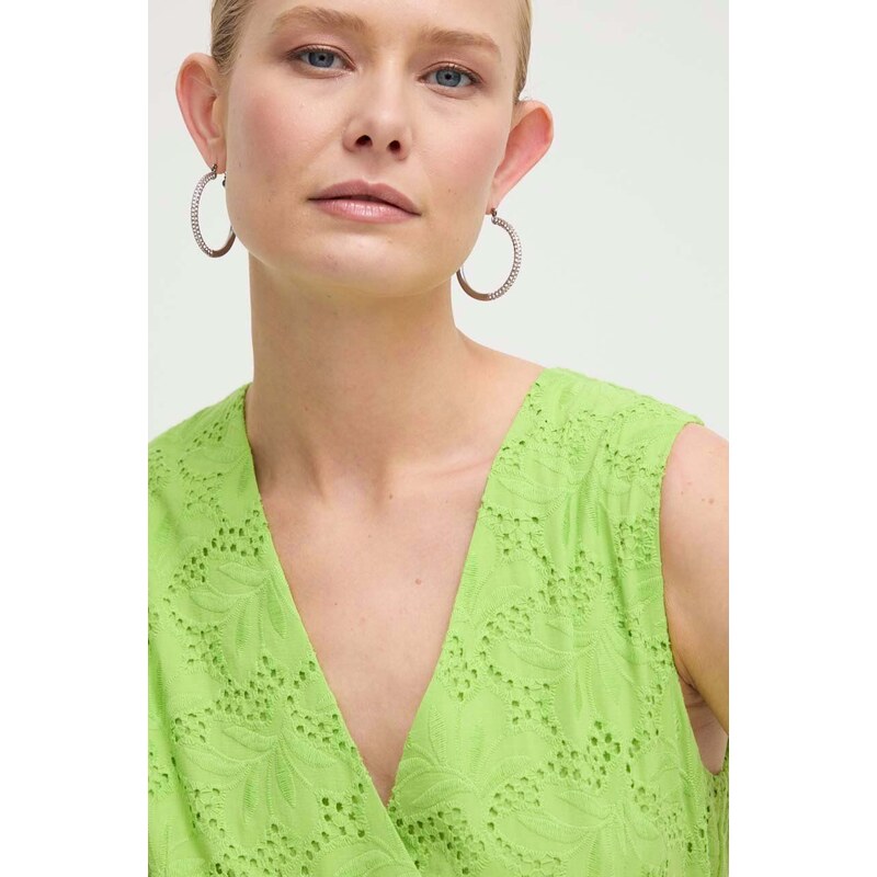 Silvian Heach vestito in cotone colore verde