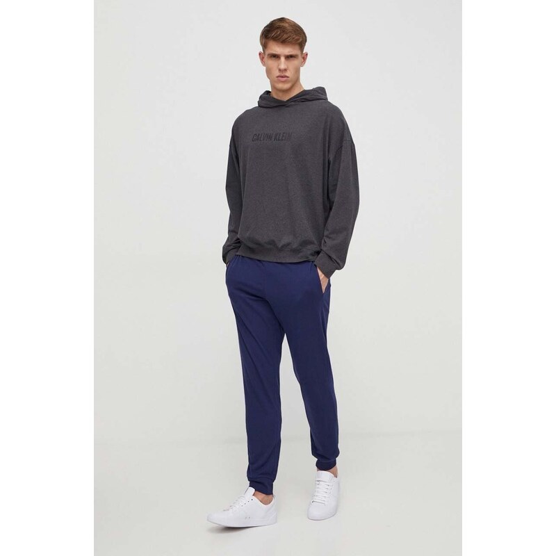 United Colors of Benetton pantaloni lounge in cotone colore blu navy