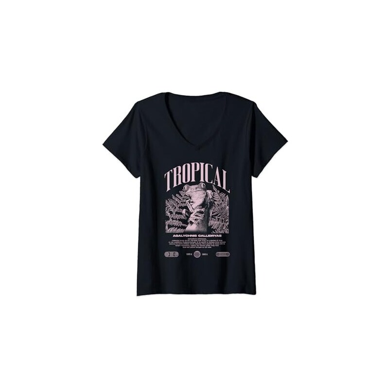 Maglietta Donna Gatti Music Notes - Scollo A V, Motivo Pianoforte E Gatti, Cotone/poliestere