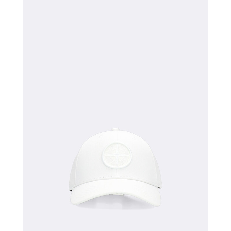 Stone Island Cappello bianco con logo