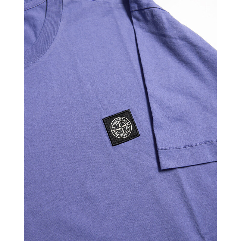 Stone Island T-Shirt in cotone lavanda